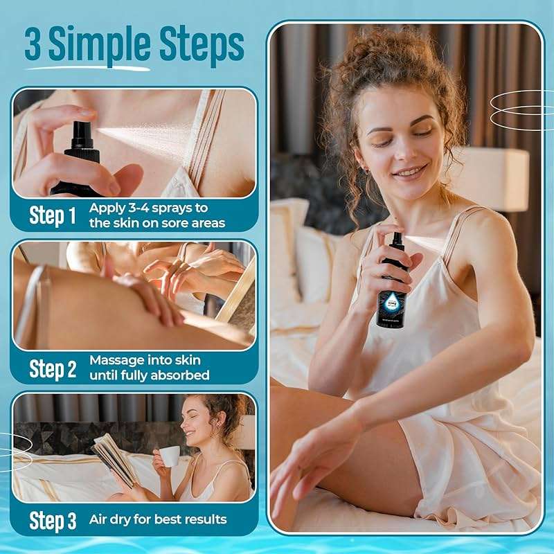 Aromasong Magnesium Oil Spray for Feet & Body – 23mg Magnesium per Spray – Topical Magnesium Spray for Calm Sleep & Leg Discomfort – 2 Pack 8 oz, Made in USA - Image 3