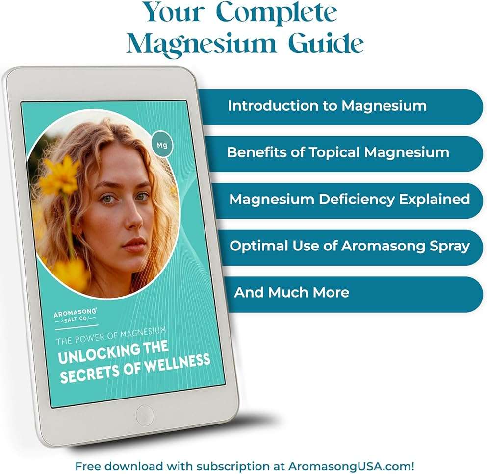 Aromasong Magnesium Oil Spray for Feet & Body – 23mg Magnesium per Spray – Topical Magnesium Spray for Calm Sleep & Leg Discomfort – 2 Pack 8 oz, Made in USA - Image 7