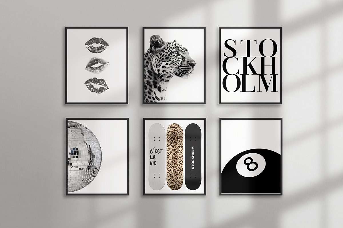 TwoDays Stockholm Style Room Decor for Women, Chic Trendy Wall Art for Living Room Aesthetic, Luxury Fashion Posters for Home Bedroom Apartment Dorm (8" X 10", Set of 6, UNFRAMED) - Image 5