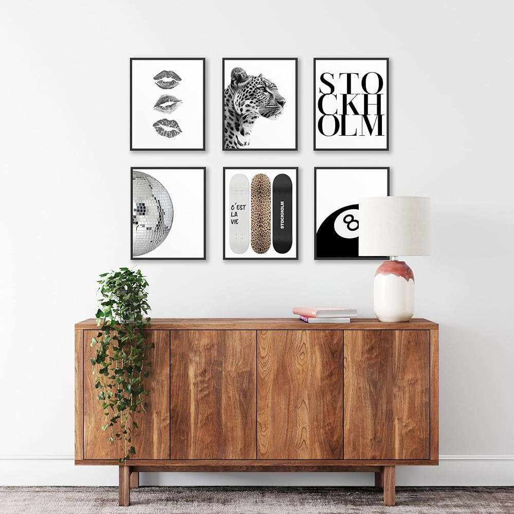 TwoDays Stockholm Style Room Decor for Women, Chic Trendy Wall Art for Living Room Aesthetic, Luxury Fashion Posters for Home Bedroom Apartment Dorm (8" X 10", Set of 6, UNFRAMED) - Image 7
