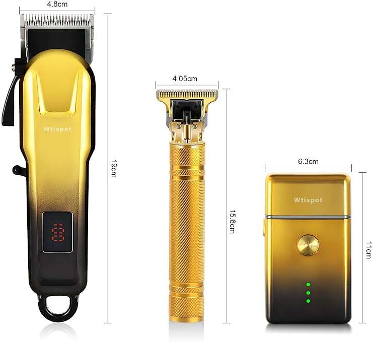 Hair Clippers Set for Men,Hair Clipper Trimmer with LED Display, Professional Cordless Hair Clipper Shaver Beard Trimmer, Hair Cutting Machine for Men, Holiday Gift for Him Father's Day Gift - Image 2