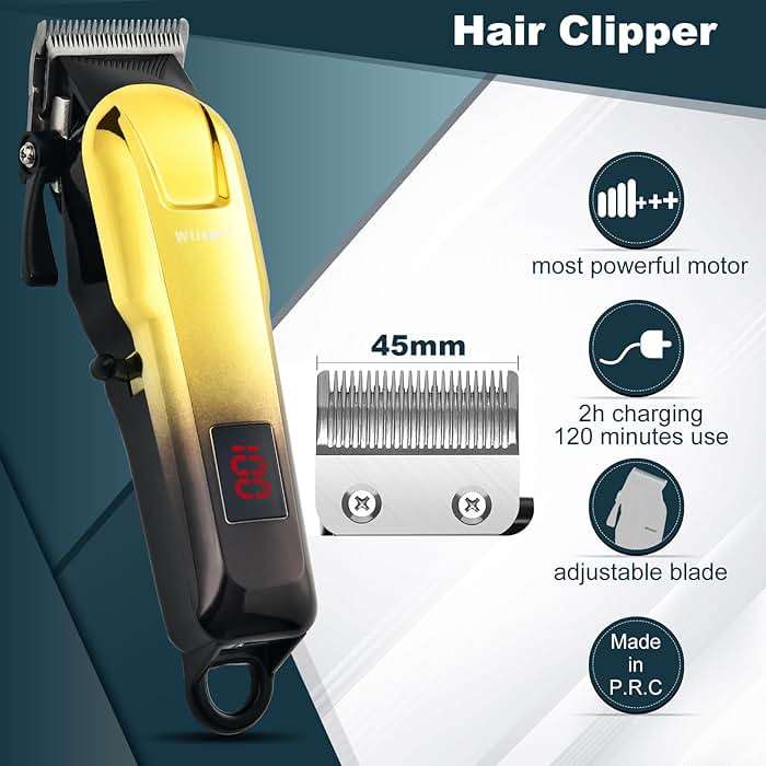 Hair Clippers Set for Men,Hair Clipper Trimmer with LED Display, Professional Cordless Hair Clipper Shaver Beard Trimmer, Hair Cutting Machine for Men, Holiday Gift for Him Father's Day Gift - Image 4