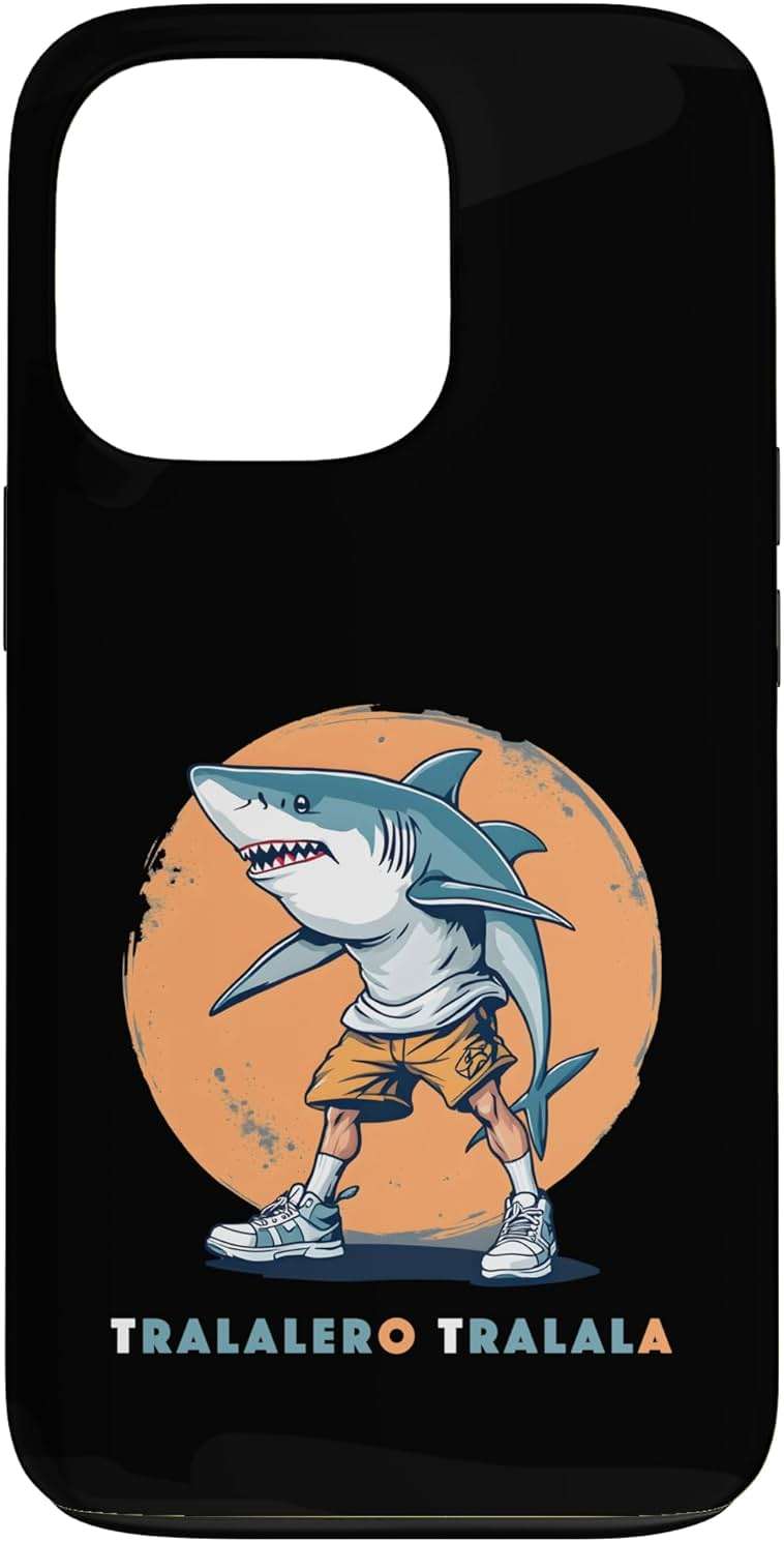 Tralalero Tralala Meme Tee Funny Shark Quote Italian Saying Case for iPhone 13 Pro - Image 1
