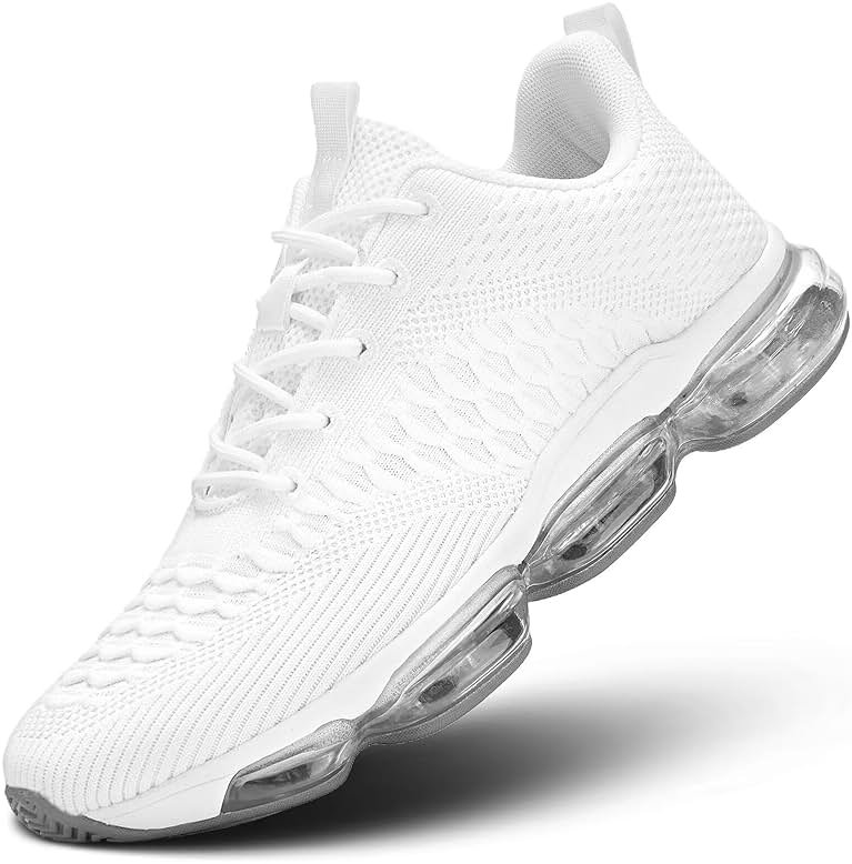 Pozvnn Mens Air Cushion Running Shoes Fashion Casual Walking Tennis Sneakers Non Slip Breathable Trail Sport Gym - Product Image