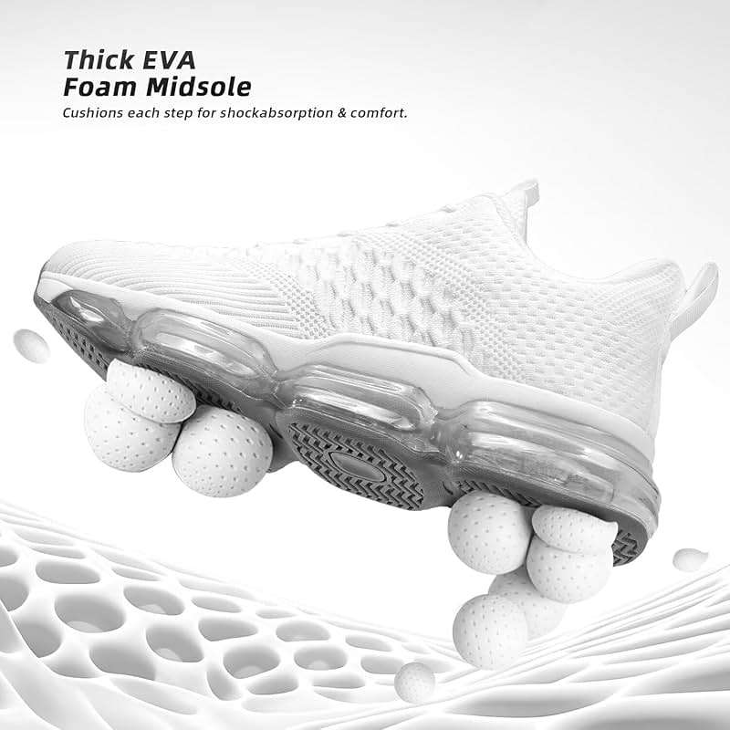 Pozvnn Mens Air Cushion Running Shoes Fashion Casual Walking Tennis Sneakers Non Slip Breathable Trail Sport Gym - Image 5