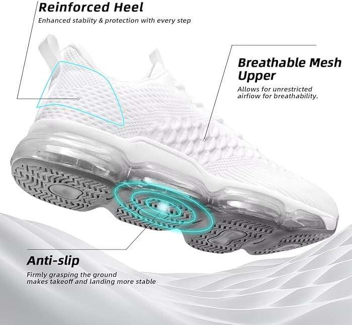 Pozvnn Mens Air Cushion Running Shoes Fashion Casual Walking Tennis Sneakers Non Slip Breathable Trail Sport Gym - Image 6