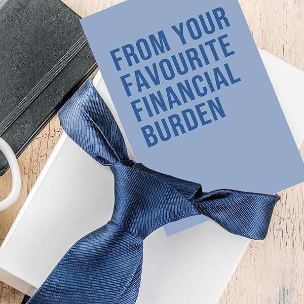 Asmallgf Funny Fathers Day Card, Fathers Day Gift from Daughter Son, Father‘s Day Gift for Dad, (From Your Favorite Financial Burden) - Image 2