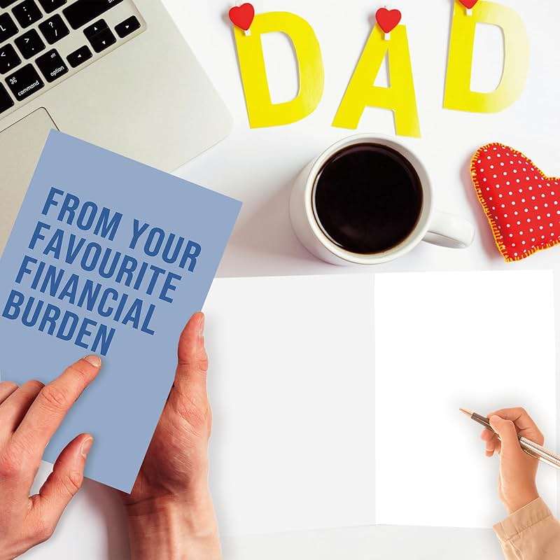 Asmallgf Funny Fathers Day Card, Fathers Day Gift from Daughter Son, Father‘s Day Gift for Dad, (From Your Favorite Financial Burden) - Image 5
