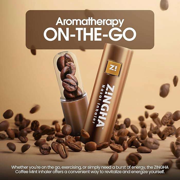 ZINGHA Coffee-Mint Aromatherapy Stick – Natural Energy, Focus & Sinus Support, Portable Wellness Inhaler (Single, Coffee Mint) - Image 5