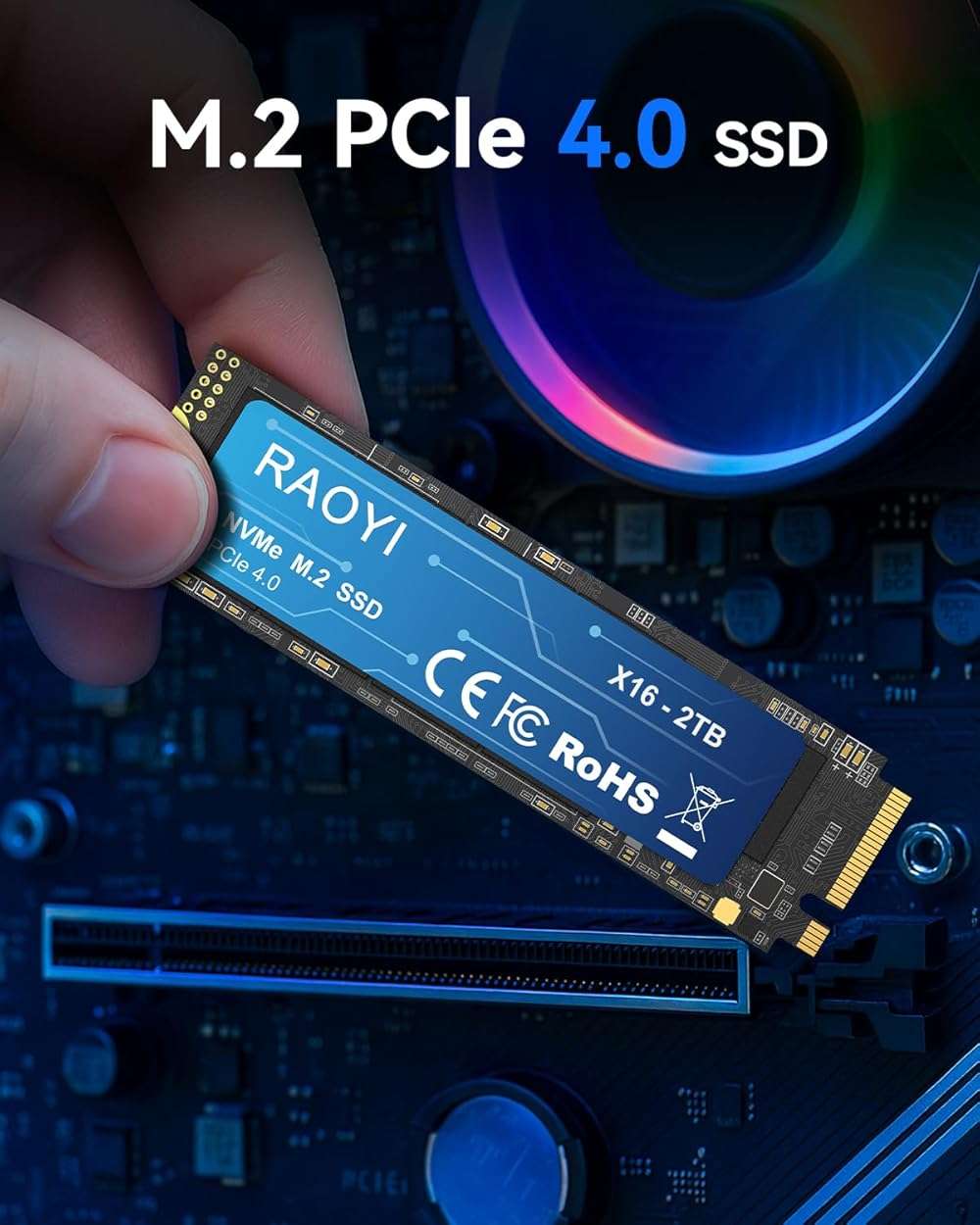 RAOYI 2TB NVMe Internal Solid State Drive M.2 2280 PCIe Gen4x4 SSD, Up to 5000MB/s, Configure SLC Cache, Storage and Memory Expansion for PS5 Laptop Desktop - Image 5