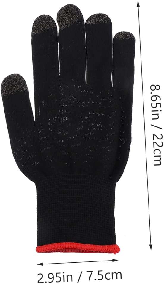 KALLORY 2pairs -Sweat Gloves for Mobile Gaming Non- Design -Ready Comfortable Fit for Gamers and Touchscreen Devices - Image 2