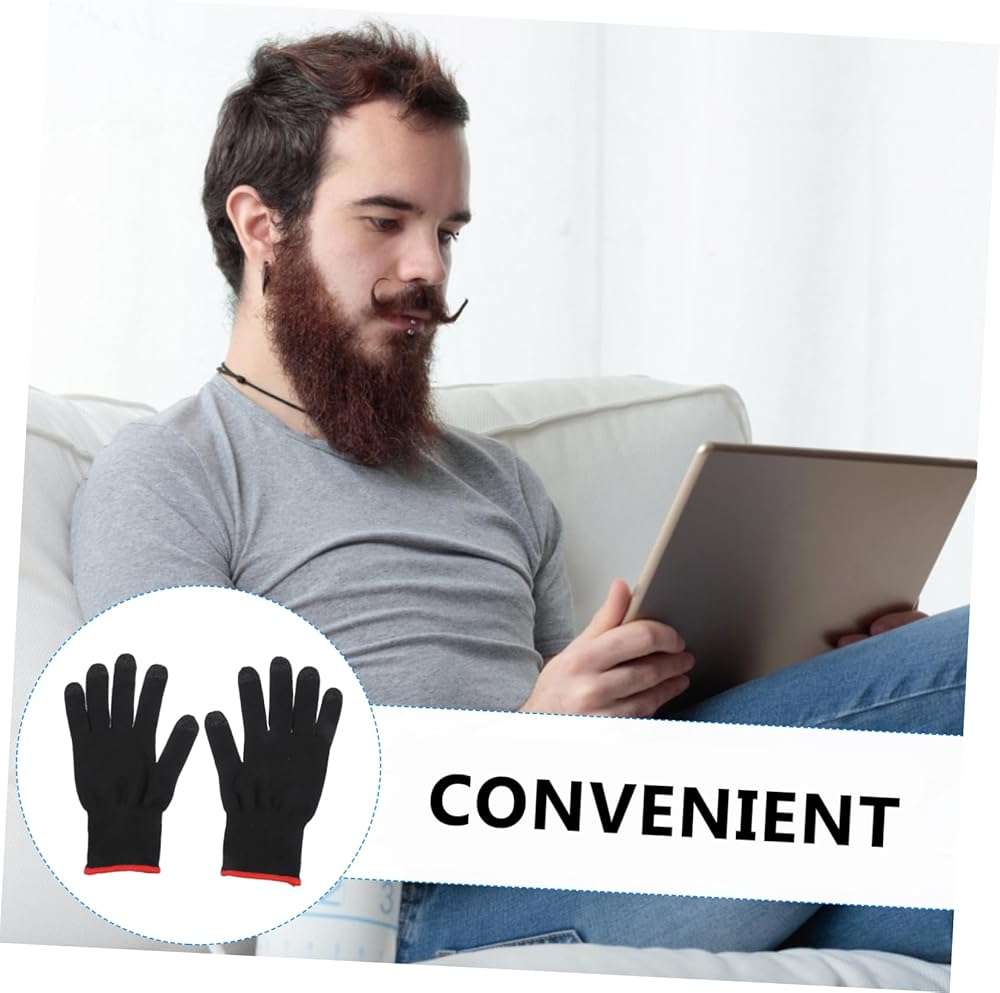 KALLORY 2pairs -Sweat Gloves for Mobile Gaming Non- Design -Ready Comfortable Fit for Gamers and Touchscreen Devices - Image 7