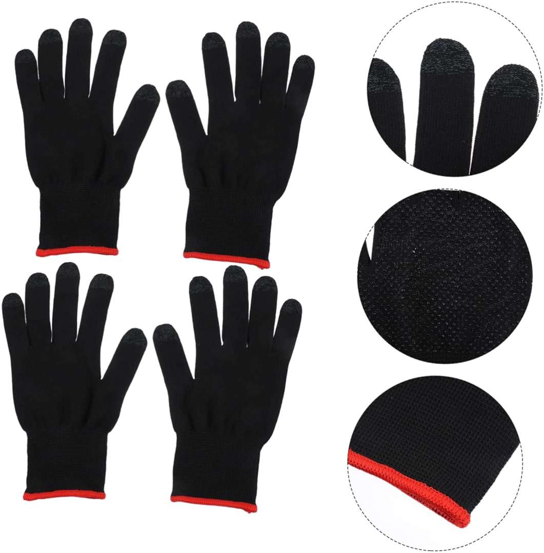 KALLORY 2pairs -Sweat Gloves for Mobile Gaming Non- Design -Ready Comfortable Fit for Gamers and Touchscreen Devices - Image 9