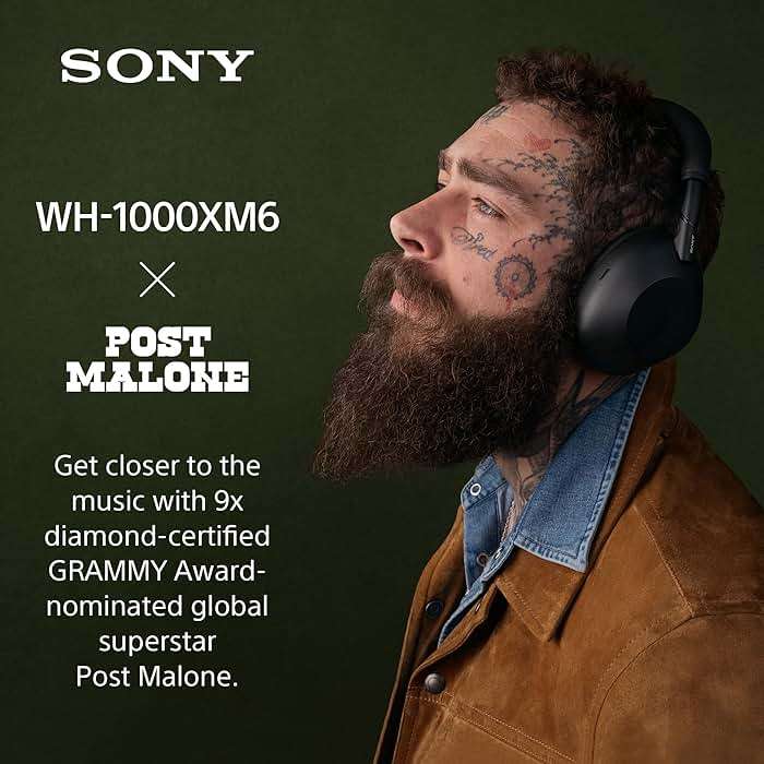 Sony WH-1000XM6 The Best Noise Canceling Wireless Headphones, HD NC Processor QN3, 12 Microphones, Adaptive NC Optimizer, Mastered by Engineers, Studio-Quality, 30-Hour Battery, Midnight Blue - Image 2