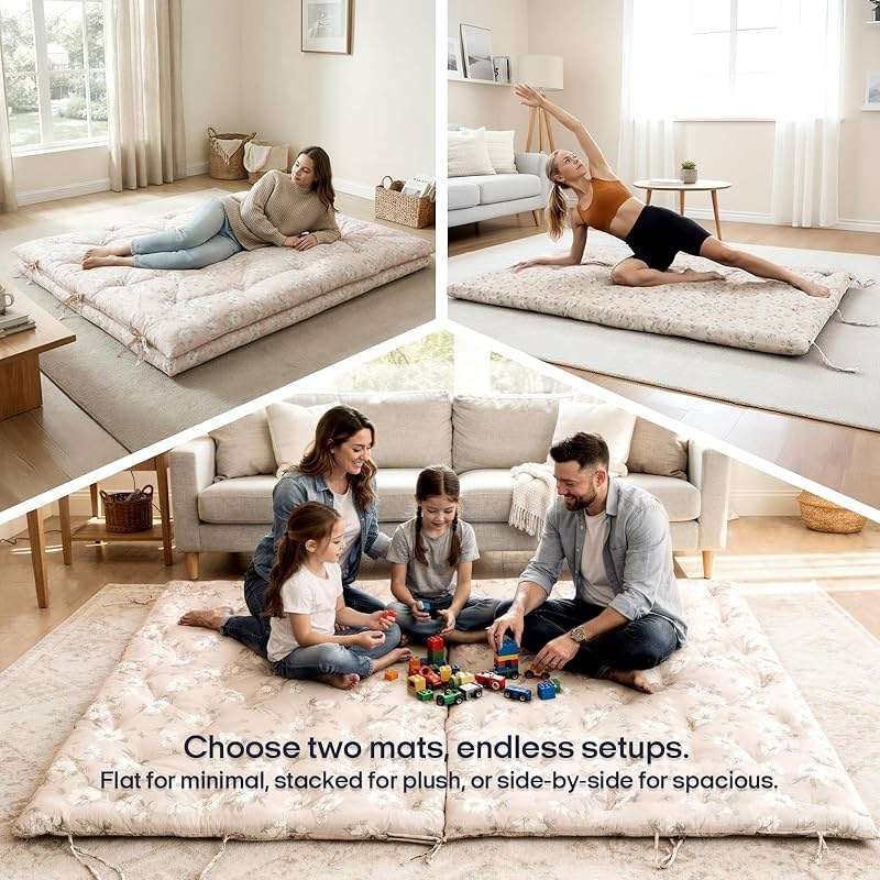 Syrinx Water Resistant Japanese Futon Mattress, Twin Size 75"x39", 2.5 Inch Thick Japanese Floor Mattress Tatami Mat, Foldable Floor Bed Sleeping Pad for Dormitory Guest Room Camping - Image 7