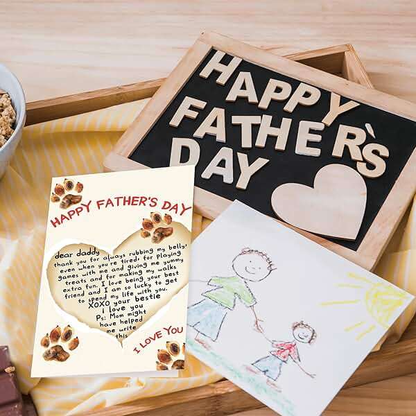 Abeletree Cute Fathers Day Cards Gifts for Dog Dad, Lovely Doggy Dad Card Ideas On Father's Day from Dog, Father's Day Cards Gifts from Dogs - Image 2