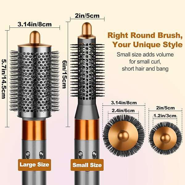 YTCHYYSK Small Round Volumizng Brush Attachment for Dyson Airwrap HS01 HS05 HS08, 20MM Smaller Tiny Round Brush Volume Boost Short to Medium Length Hair, Bangs to Creates Defined Bouncy Curls - Image 4