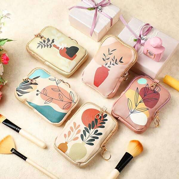 Kacctyen 5 Pcs Hand Sanitizer Spray Case, Boho Zippered Pouch Touch Power Mist Portable Hand Sanitizer Holder Protective Case Attachable Fashion Accessory with Snap Hook, 1fl oz - Image 2