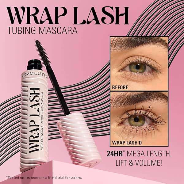 Revolution Beauty London, Wrap Lash Tubing Mascara, Smudge-Proof & Water-Resistant for Length & Volume, Vegan & Cruelty-Free, Burgundy, 0.28 fl oz - Image 4