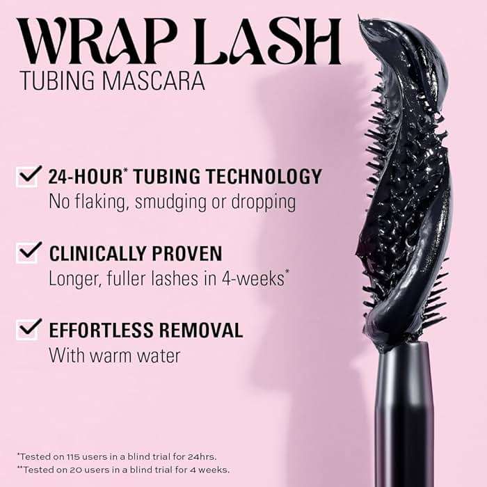 Revolution Beauty London, Wrap Lash Tubing Mascara, Smudge-Proof & Water-Resistant for Length & Volume, Vegan & Cruelty-Free, Burgundy, 0.28 fl oz - Image 6