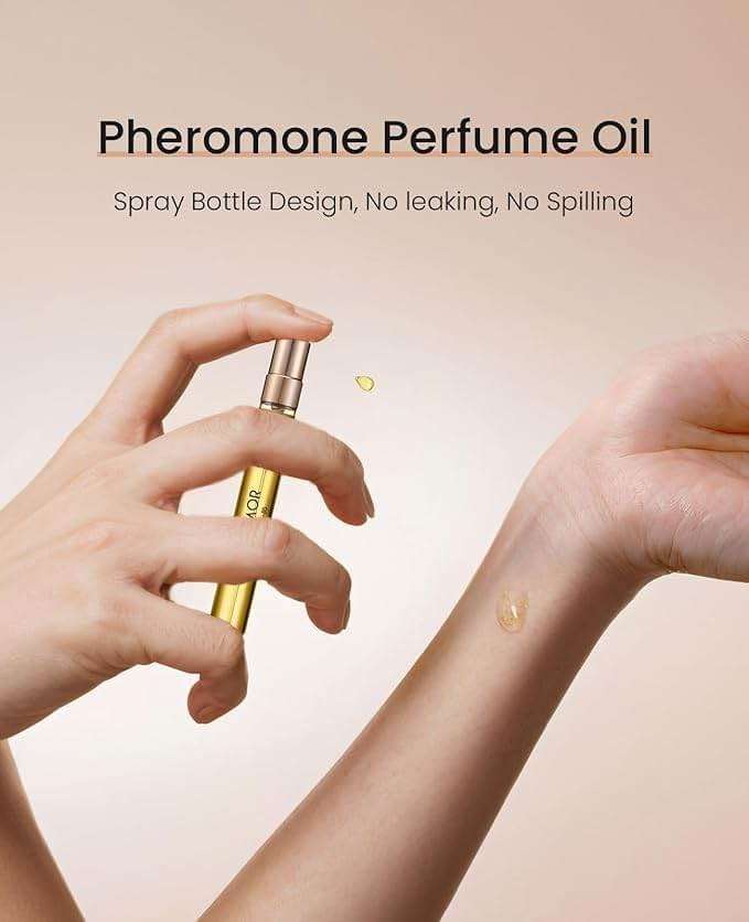 PUREAMOR Pheromones Perfumes for Women, Sweet Floral Scent with Blackcurrant, Iris, Praline, 0.34oz Travel Size Perfume Oil (LA VIE EN BELLE) - Image 4