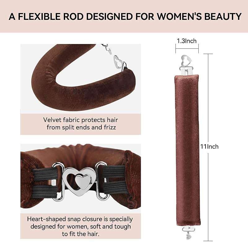 Togayu Heatless Curls, Heatless Curls Overnight Hair Care Set - Jumbo Velvet Hair Curlers to Sleep In, Soft Heatless Curling Rods for All Hair Types - Image 2