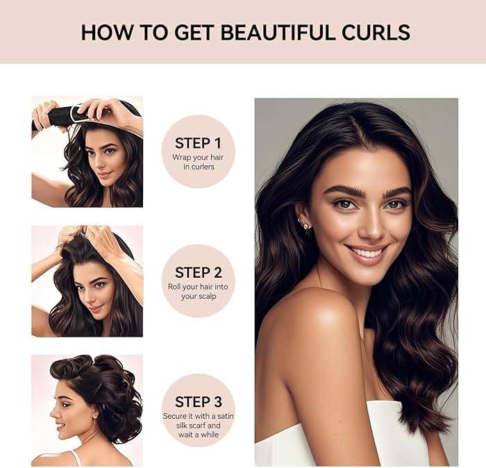 Togayu Heatless Curls, Heatless Curls Overnight Hair Care Set - Jumbo Velvet Hair Curlers to Sleep In, Soft Heatless Curling Rods for All Hair Types - Image 3