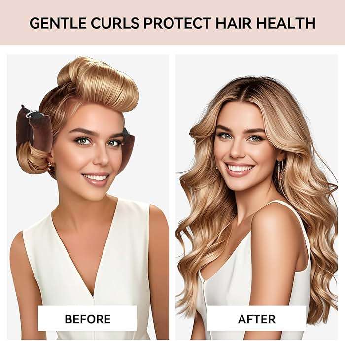 Togayu Heatless Curls, Heatless Curls Overnight Hair Care Set - Jumbo Velvet Hair Curlers to Sleep In, Soft Heatless Curling Rods for All Hair Types - Image 4