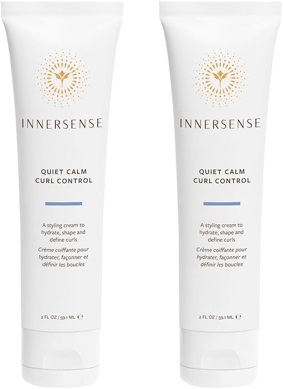 INNERSENSE Organic Beauty - Natural Quiet Calm Curl Control | Smoothing, Hydrating, Light Hold | Non-Toxic, Cruelty-Free, Clean Haircare (2 Pack - 2 fl oz | 59.1 mL each) - Product Image