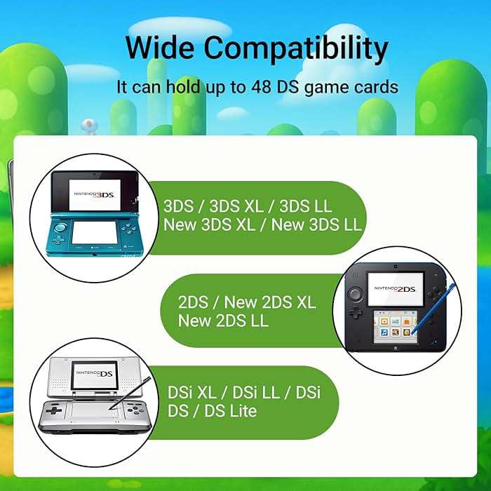 QUBAMG 3DS Game Case 48 Slot DS Game Holder Compatible With Nintendo New 3ds / New 3ds Xl / 3ds / 3ds Xl / Dsi / Dsi Xl / Ds / New 2ds /New 2ds Xl / 2ds/ 2ds Xl Catridge Portable Storage Box,Black - Image 4