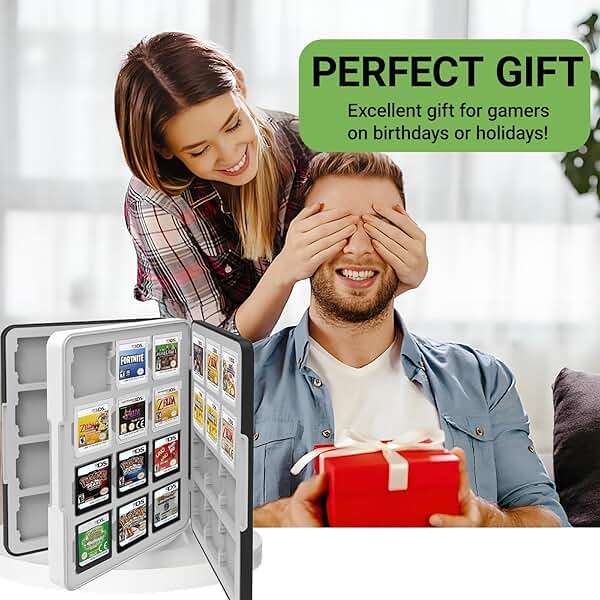 QUBAMG 3DS Game Case 48 Slot DS Game Holder Compatible With Nintendo New 3ds / New 3ds Xl / 3ds / 3ds Xl / Dsi / Dsi Xl / Ds / New 2ds /New 2ds Xl / 2ds/ 2ds Xl Catridge Portable Storage Box,Black - Image 6