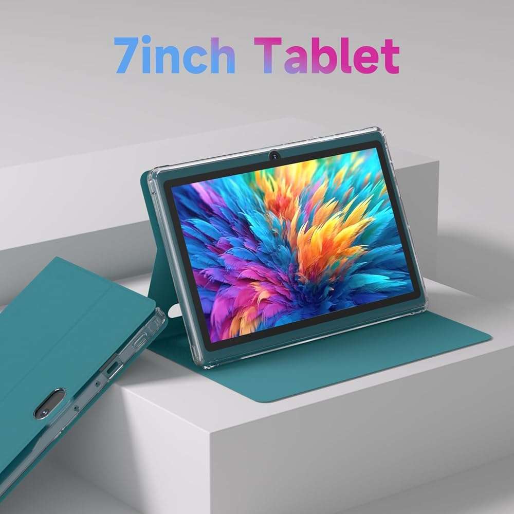 HOTTABLET Tablet 7Inch Android 14.0 with Protective Case, 8GB(3+5GB Expand) RAM+ 32GB ROM, IPS Screen, Dual Camera, Bluetooth 5.0 WiFi Tab (Navy) - Image 2