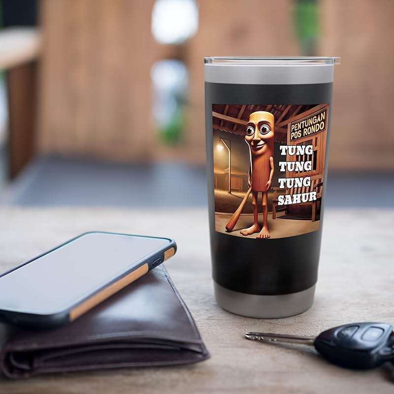 Tung Tung Tung Sahur Meme Brainrot Stainless Steel Insulated Tumbler - Image 7