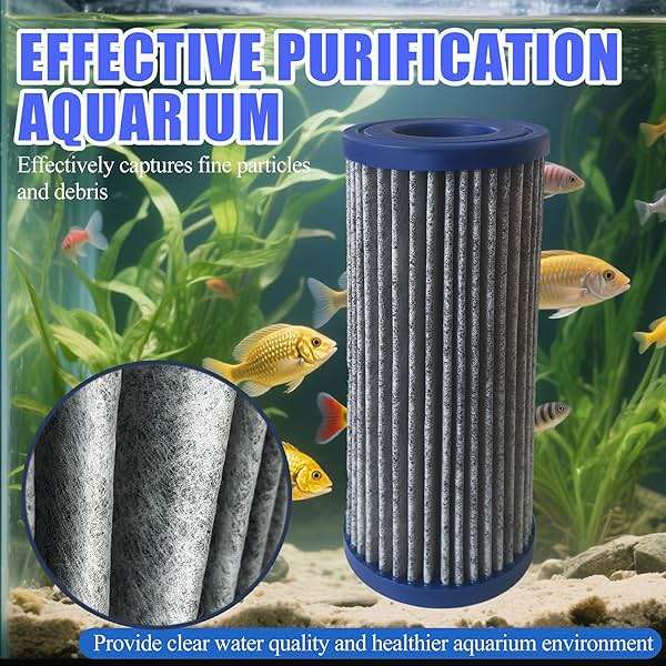 PurifyLogix 4PCS Upgraded Activated Carbon Micron Cartridge Replacement for Marineland Magnum Polishing Internal Canister Filters (ML90770), 2 Cartridge & 2 Rubber Gasket Compare to Part PA0140 - Image 3