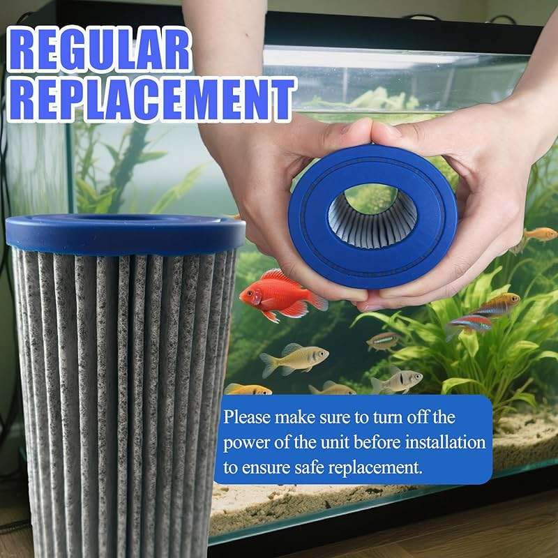 PurifyLogix 4PCS Upgraded Activated Carbon Micron Cartridge Replacement for Marineland Magnum Polishing Internal Canister Filters (ML90770), 2 Cartridge & 2 Rubber Gasket Compare to Part PA0140 - Image 6