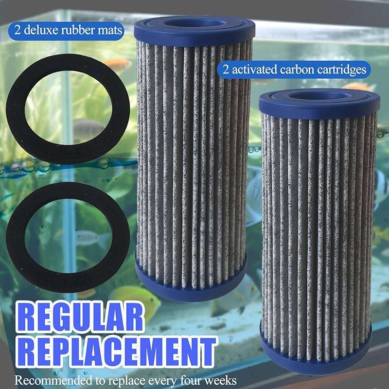 PurifyLogix 4PCS Upgraded Activated Carbon Micron Cartridge Replacement for Marineland Magnum Polishing Internal Canister Filters (ML90770), 2 Cartridge & 2 Rubber Gasket Compare to Part PA0140 - Image 7