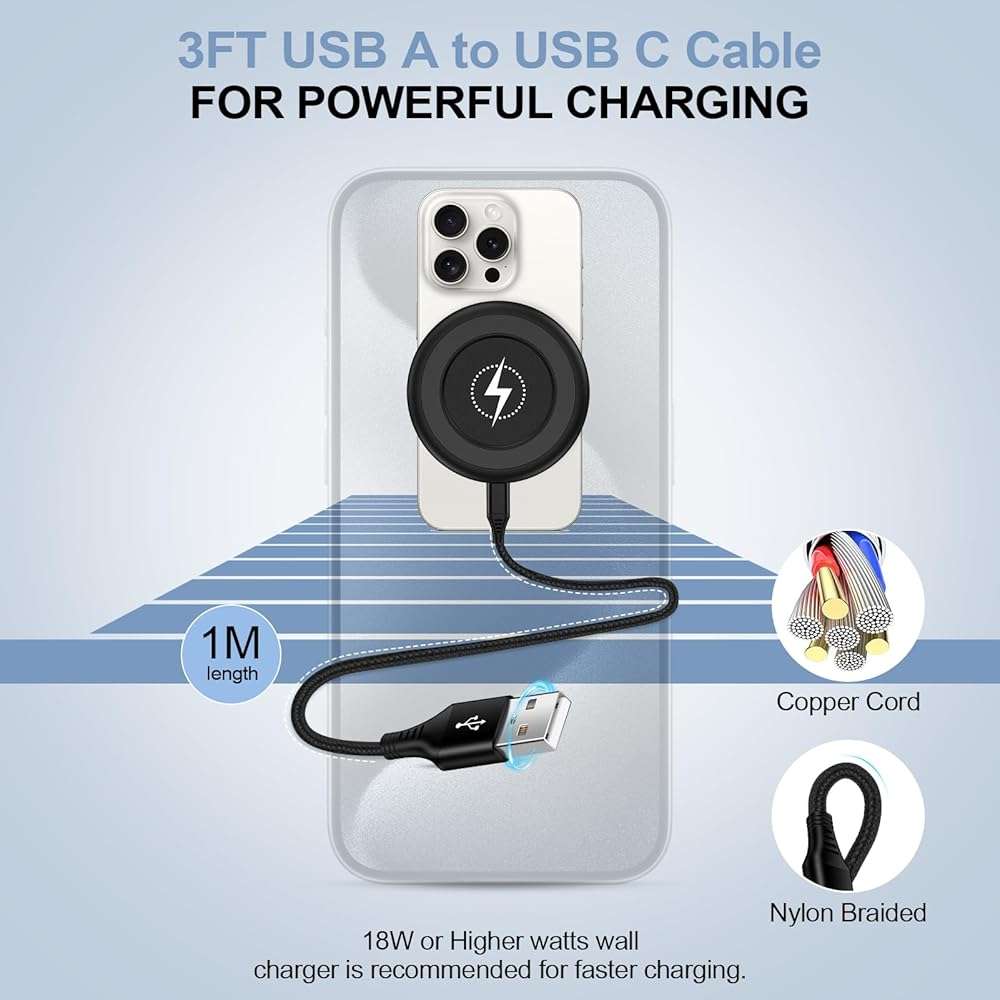 Samsung S25 Wireless Charger Fast Charging Pad Android Charger for Samsung Galaxy S26 S25 Ultra/S24/S23/S22/S21/S20/iPhone 17/16 Pro 15W Fast Wireless Phone Charger Station for Pixel 10 Pro XL/9/9a/8 - Image 4