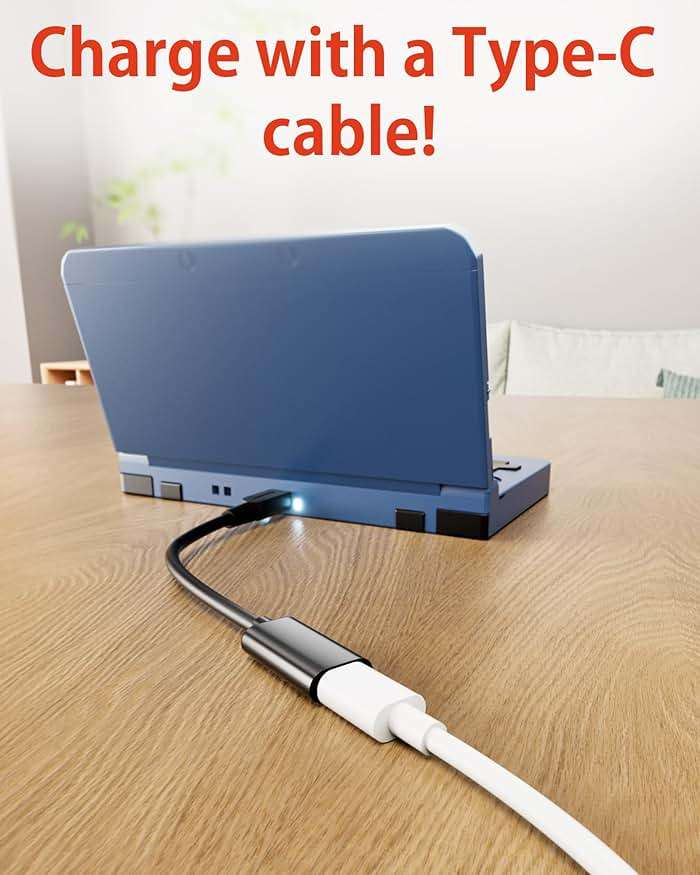 TriverseTech (2-Pack) Dual Mode USB-C to 3DS/2DS/DSi Series Charging Cable: Support USB-A to C & USB-C to C Cable - Image 5