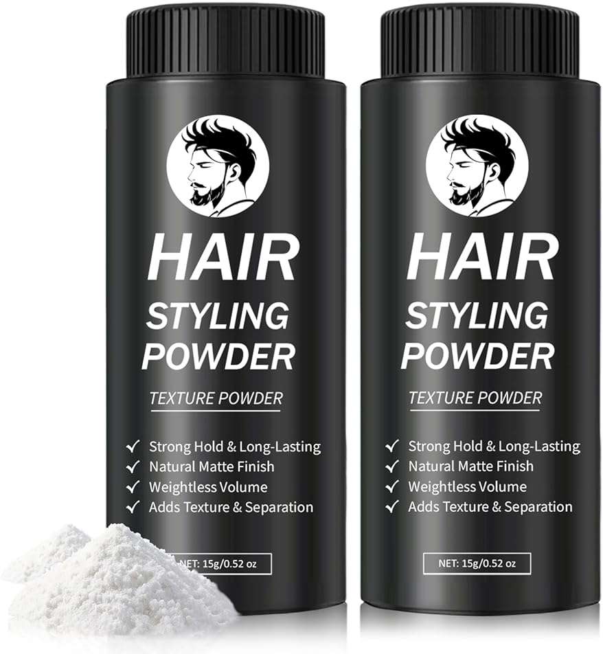 DAMUSI Hair Styling Powder for Men & Women - Volumizing and Texturizing Powder Matte Finish Natural Look Mattifying Hair Texture powder All-Day Hold(2PCS) - Image 1