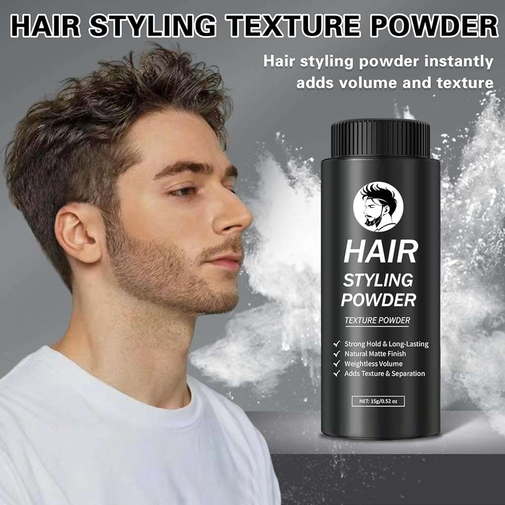 DAMUSI Hair Styling Powder for Men & Women - Volumizing and Texturizing Powder Matte Finish Natural Look Mattifying Hair Texture powder All-Day Hold(2PCS) - Image 2