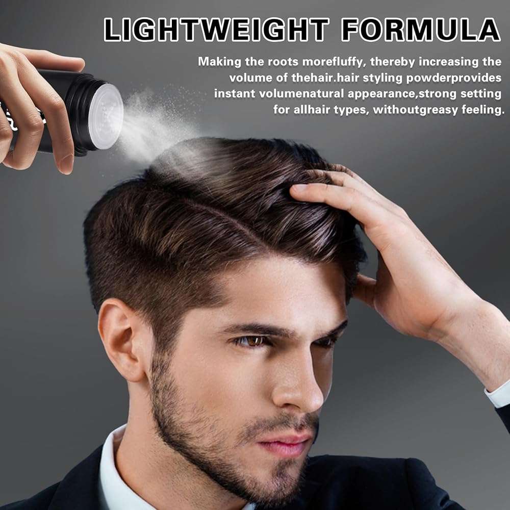DAMUSI Hair Styling Powder for Men & Women - Volumizing and Texturizing Powder Matte Finish Natural Look Mattifying Hair Texture powder All-Day Hold(2PCS) - Image 4