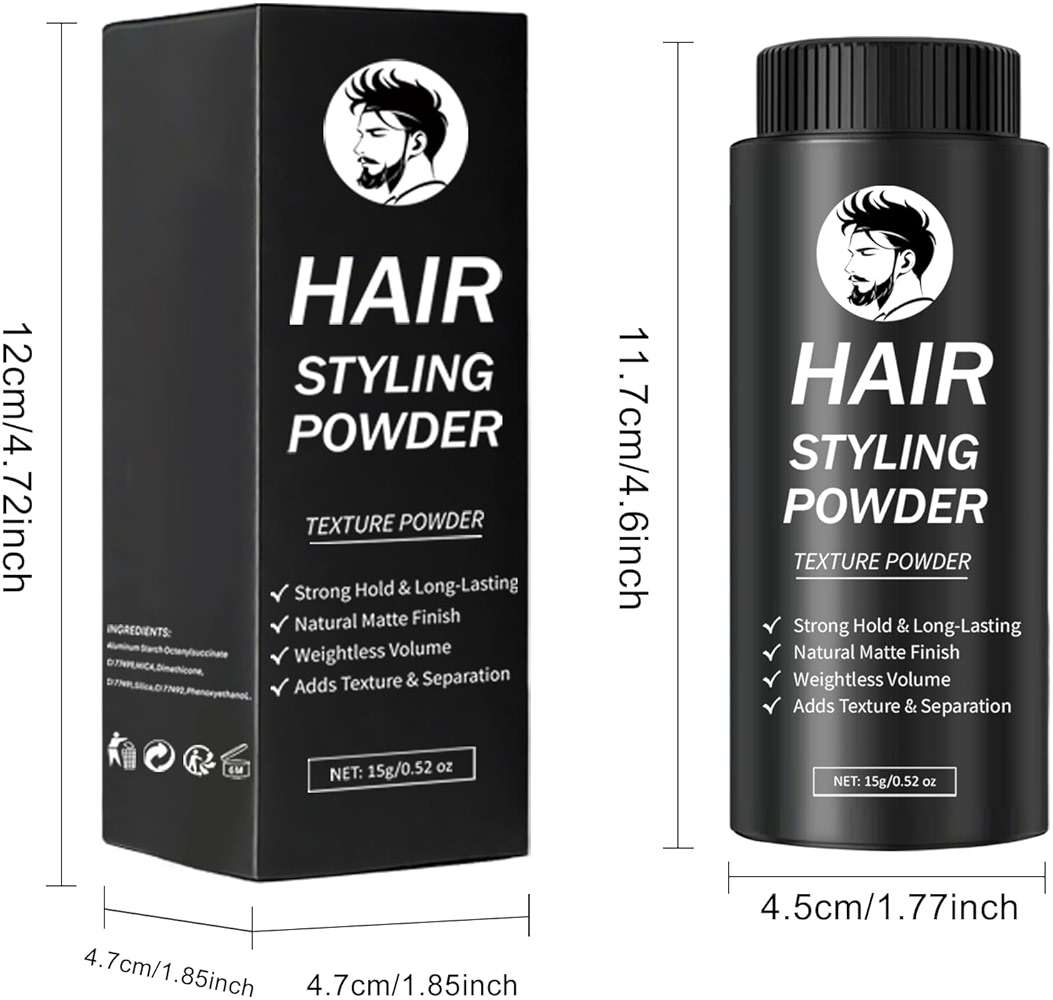 DAMUSI Hair Styling Powder for Men & Women - Volumizing and Texturizing Powder Matte Finish Natural Look Mattifying Hair Texture powder All-Day Hold(2PCS) - Image 8