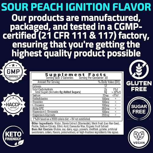 Alpha GPC Teacrine Magnesium L-Threonate & Glycinate Complex L-Theanine Methylliberine Gummies, Caffeine Gum Capsules Pills Supplement Pill Capsule Powder Supplements Alternative, 100mg 200mg 300mg - Image 9
