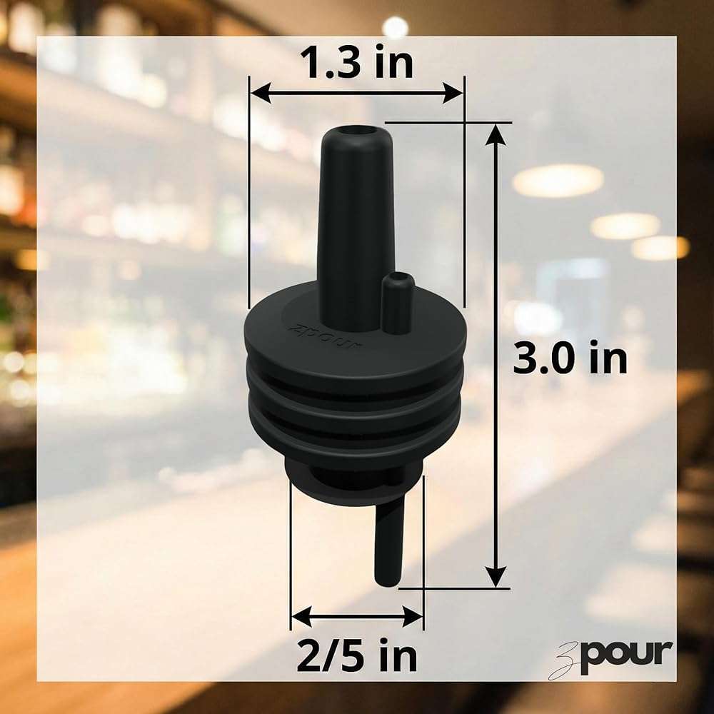ZPOUR Black Premium Quality Liquor Pour Spouts Pack 12 Reusable Leakproof Bottle Tops For Bartenders And Home Use Easy Flow Control For Alcohol Juice Syrup Oil Durable Silicone Spout Universal Fit - Image 2