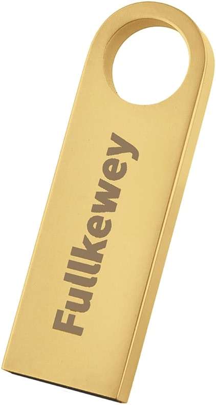 16G/32G/64G/128G Flash Drive, Fullkewey Sleek Metal USB 2.0, Metal Waterproof Compact Pen Drive,Thumb Drive, High Speed Memory Stick for PC Laptop Computer (Gold, 16, GB) - Image 1