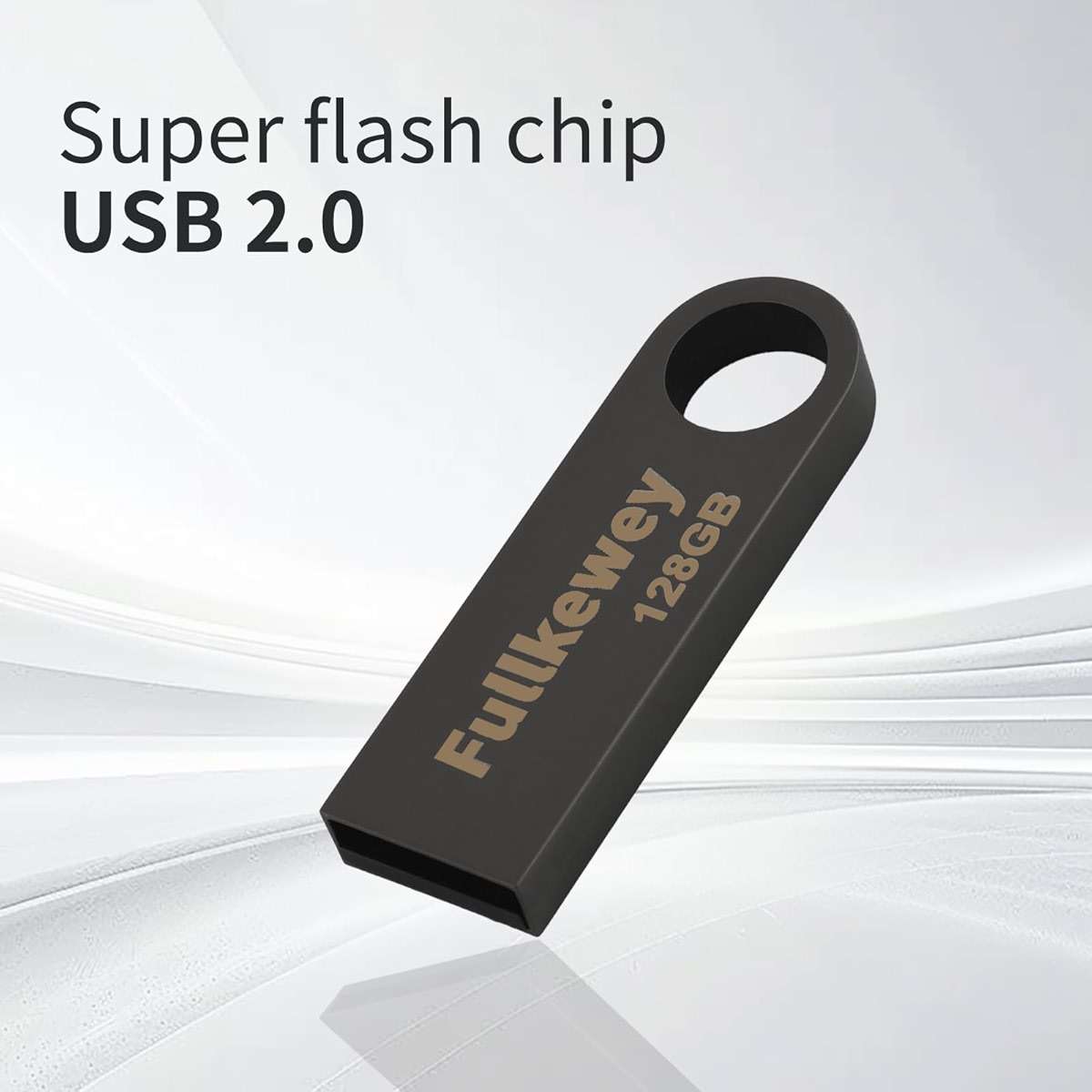 16G/32G/64G/128G Flash Drive, Fullkewey Sleek Metal USB 2.0, Metal Waterproof Compact Pen Drive,Thumb Drive, High Speed Memory Stick for PC Laptop Computer (Gold, 16, GB) - Image 2