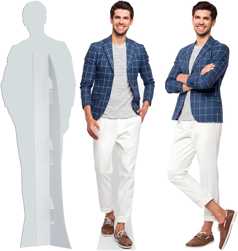 111PRINT Custom Life Size Cardboard Cutout, Personalized Photo Standup, High Resolution Print, Decor for Weddings, Birthdays, Graduations & Events, 1-8 FT to Choose, Upload Your Photo - Product Image