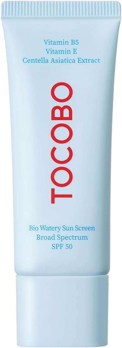 TOCOBO Bio Watery Sunscreen SPF 50 Broad Spectrum Korean Facial Sun Cream, Hyaluronic Acid, Lightweight Daily Face Sunblock,Vegan, Korean Skincare 1.35 fl oz - Image 1