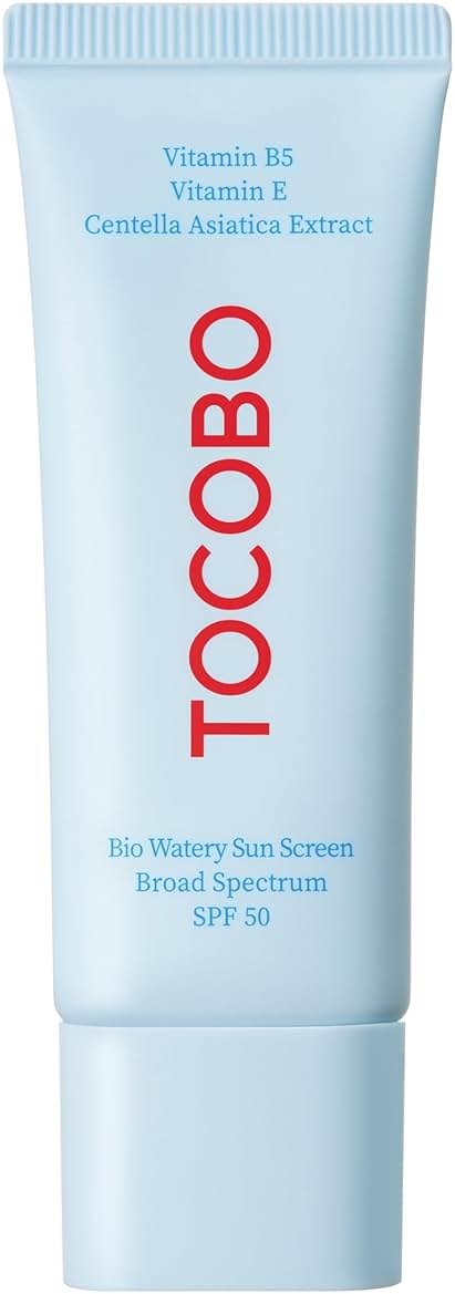 TOCOBO Bio Watery Sunscreen SPF 50 Broad Spectrum Korean Facial Sun Cream, Hyaluronic Acid, Lightweight Daily Face Sunblock,Vegan, Korean Skincare 1.35 fl oz - Product Image