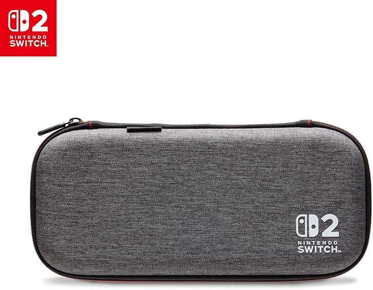 PowerA Slim Case for Nintendo Switch 2 - Dark Heather Grey, Officially Licensed, Protective Case, Holds 10 Game Cards, Padded Screen Protector, Built-in Play Stand - Image 1